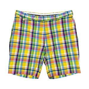 Ralph Lauren Polo Golf Madras Plaid Cotton Mens Shorts 40 X 9.5 Multicolored